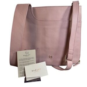 Radley London Leather Crossbody Bag Pink‎ Flap Shoulder Bag